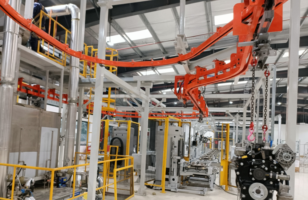 Stop-and-Go Conveyor Spraying